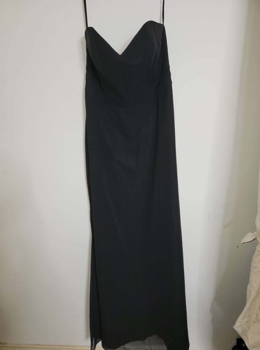 Hailey Paige Occassions Classic Black Spaghetti-Strap Evening Dress, Size 10